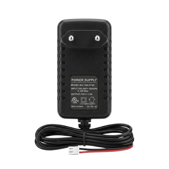 15V 1.5A Domofon Adapteri (Model: WJ-1502-D102) – 2-Pin JST Ştekerli Gözətçi və Bina Domofon Qida Bloku (100-240V, 50/60Hz)